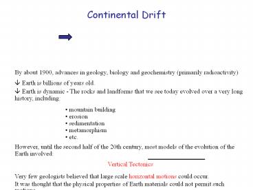 Continental Drift