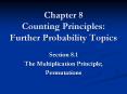 Chapter 8 Counting Principles: Further Probability Topics PowerPoint PPT Presentation