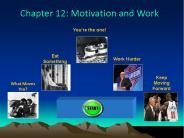 Chapter 12: Motivation and Work