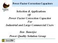 Power Factor Correction Capacitors PowerPoint PPT Presentation