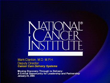 Mark Clanton, M.D. M.P.H.