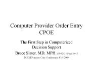 Computer Provider Order Entry CPOE