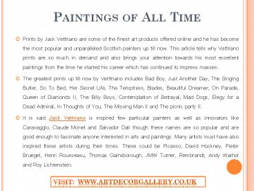 Paintings of All Time