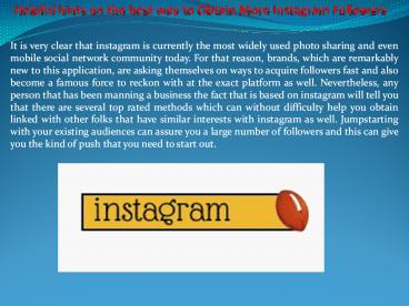 Helpful hints on the best way to Obtain