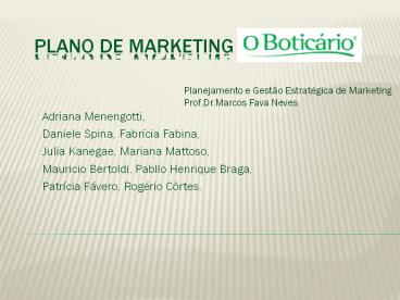 Plano de Marketing - BOTICБRIO