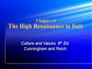 Chapter 13 The High Renaissance in Italy