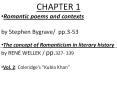 CHAPTER 1 Romantic poems and contexts by Stephen Bygrave PowerPoint PPT Presentation