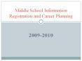 Middle School Information Registration and Career Planning PowerPoint PPT Presentation