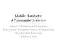 Mobile Handsets: A Panoramic Overview PowerPoint PPT Presentation