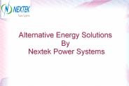 Alternative energy Solutions By Nextek Power Systems
