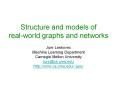 Structure and models of real-world graphs and networks PowerPoint PPT Presentation