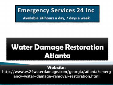 Water Damage Restoration Atlanta