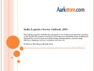 India Logistics Sector Outlook, 2018