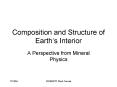 Composition and Structure of Earth’s Interior PowerPoint PPT Presentation