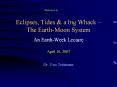 Eclipses, Tides & a big Whack – The Earth-Moon System PowerPoint PPT Presentation