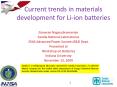 Current trends in materials development for Li-ion batteries PowerPoint PPT Presentation