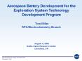 Aerospace Battery Development for the Exploration System PowerPoint PPT Presentation