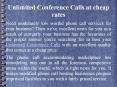 Unlimited Conference Calls at cheap rates