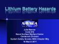 Lithium Battery Hazards PowerPoint PPT Presentation