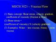 MECH 3021 – Viscous Flow PowerPoint PPT Presentation