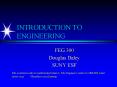 INTRODUCTION TO ENGINEERING PowerPoint PPT Presentation