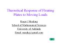 Theoretical Response of Floating Plates to Moving Loads PowerPoint PPT Presentation