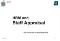 HRM and Staff Appraisal PowerPoint PPT Presentation