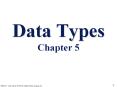 Data Types Chapter 5 PowerPoint PPT Presentation
