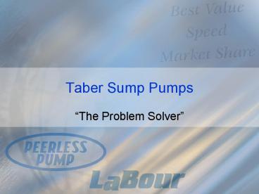 Taber Sump Pumps