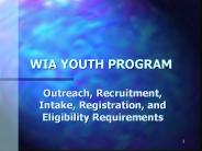 WIA YOUTH PROGRAM