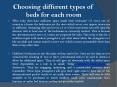 Choosing different types of beds for each room PowerPoint PPT Presentation