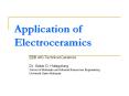 Application of Electroceramics PowerPoint PPT Presentation