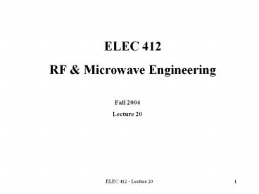 Stub Tuner Matched RF Amplifiers