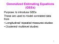 Generalized Estimating Equations (GEEs) PowerPoint PPT Presentation