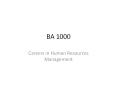 BA 1000 PowerPoint PPT Presentation