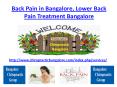 Back Pain in Bangalore, Lower Back Pain Treatment Bangalore PowerPoint PPT Presentation