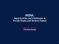 INDIA: Opportunities and Challenges in Private Equity and PowerPoint PPT Presentation