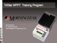 TriStar MPPT Training Program