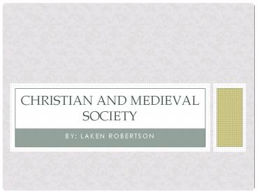 Later Middle Ages L. Robertson