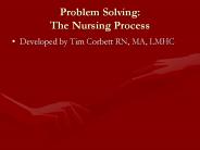 Problem Solving: The Nursing Process