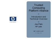 Trusted Computing Platform Alliance