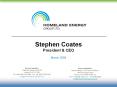 Stephen Coates President PowerPoint PPT Presentation
