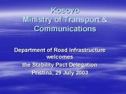 Kosovo Ministry of Transport & Communications