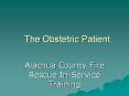 The Obstetric Patient PowerPoint PPT Presentation