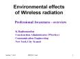 Environmental effects of Wireless radiation PowerPoint PPT Presentation