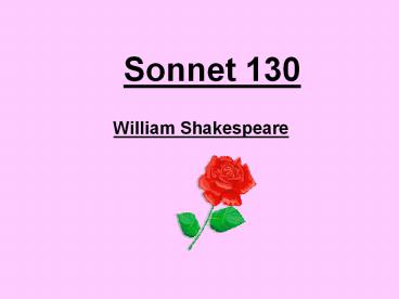 Sonnet 130