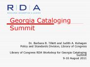 Georgia Cataloging Summit