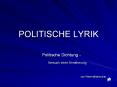 POLITISCHE LYRIK PowerPoint PPT Presentation