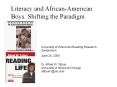 Literacy and African-American Boys: Shifting the Paradigm PowerPoint PPT Presentation