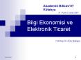 Bilgi Ekonomisi ve Elektronik Ticaret PowerPoint PPT Presentation